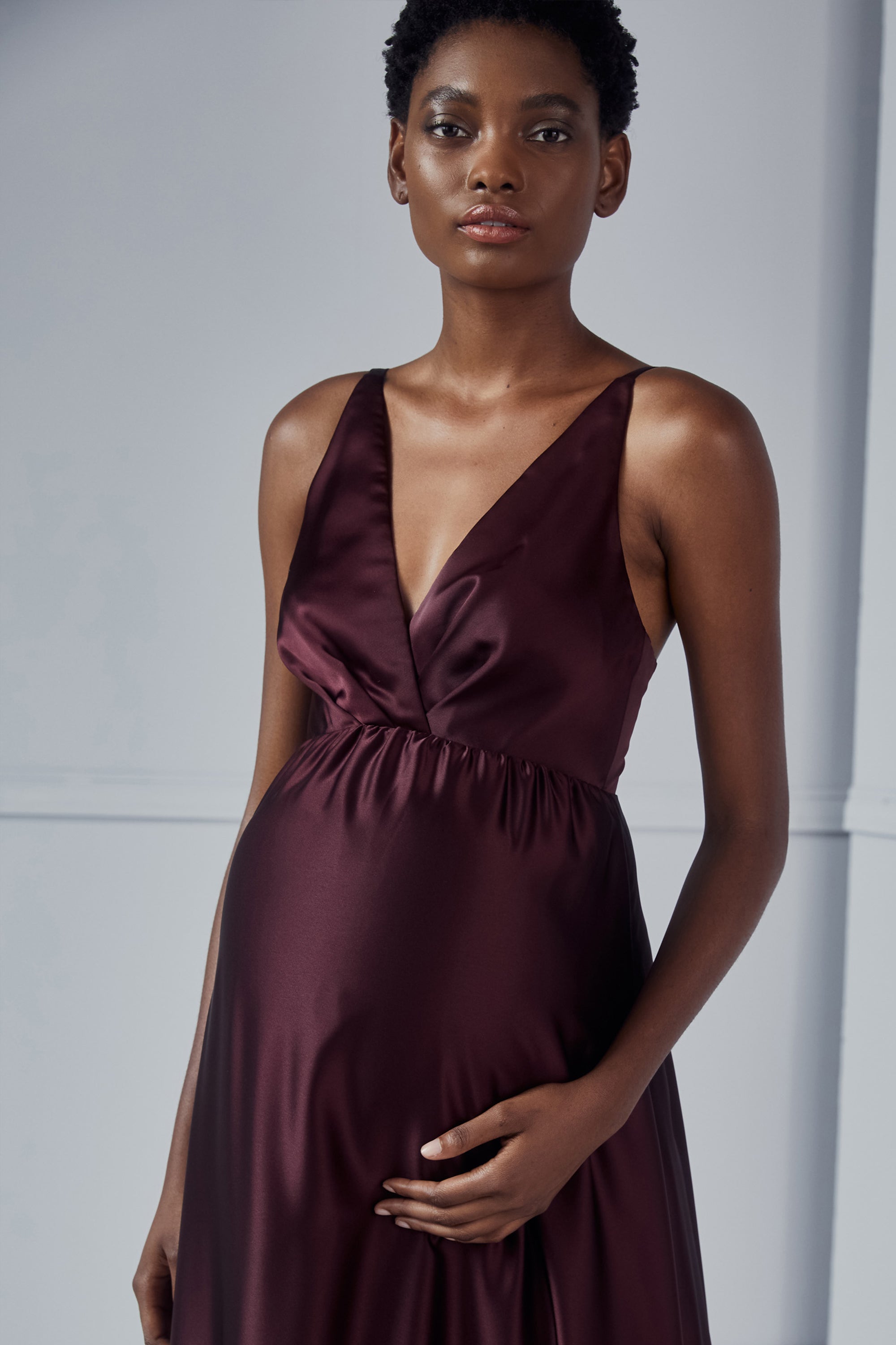 silk maternity dress